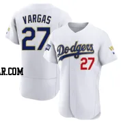 Miguel Vargas Men's Los Angeles Dodgers White/Gold Authentic 2021 Gold Program Player Jersey