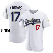 Miguel Vargas Men's Los Angeles Dodgers White/Gold Authentic 2021 Gold Program Player Jersey