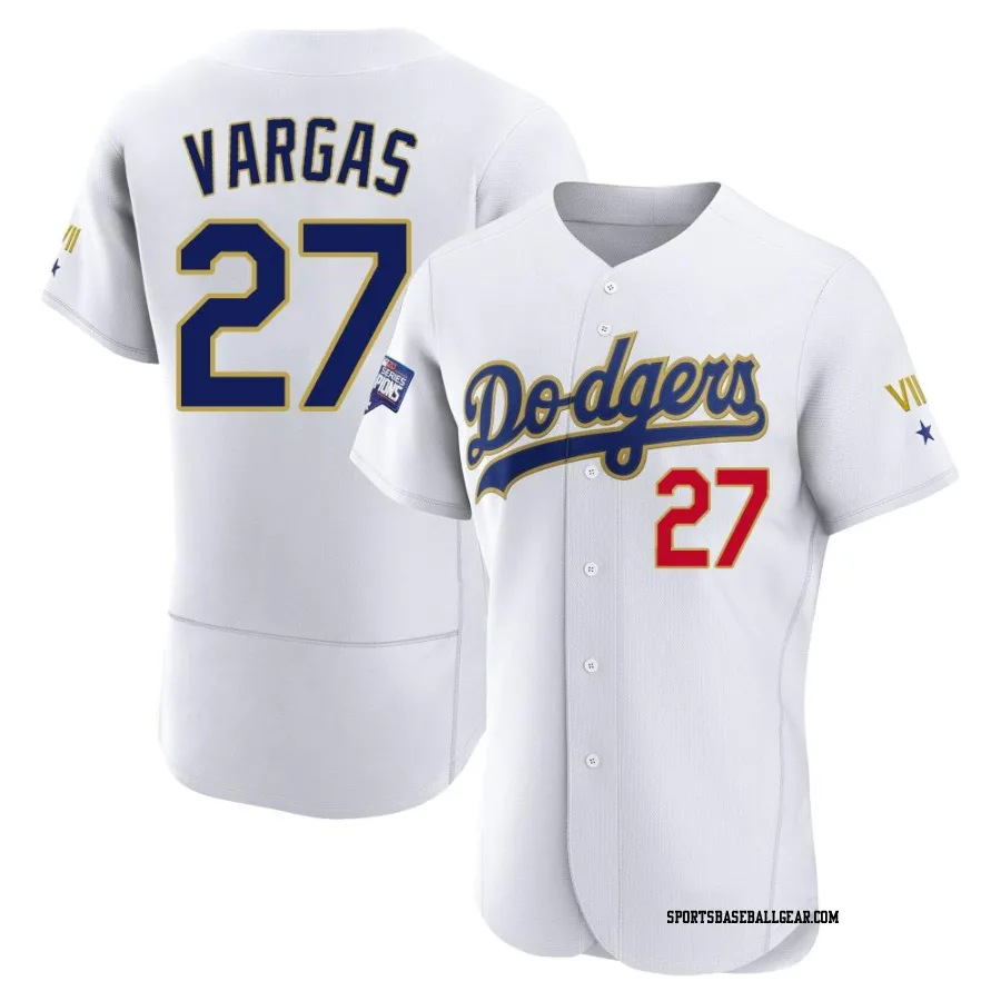 Miguel Vargas Men's Los Angeles Dodgers White/Gold Authentic 2021 Gold Program Player Jersey