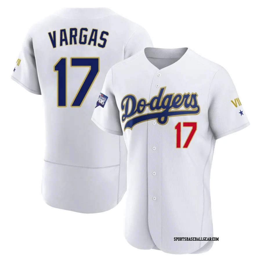 Miguel Vargas Men's Los Angeles Dodgers White/Gold Authentic 2021 Gold Program Player Jersey