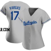 Miguel Vargas Women's Los Angeles Dodgers Gray Authentic Road Jersey