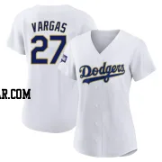 Miguel Vargas Women's Los Angeles Dodgers White/Gold Authentic 2021 Gold Program Player Jersey