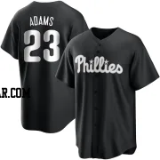 Mike Adams Men's Philadelphia Phillies Black/White Replica Jersey