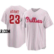 Mike Adams Men's Philadelphia Phillies White Replica 2022 World Series Home Jersey