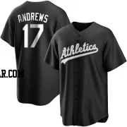 Mike Andrews Men's Oakland Athletics Black/White Replica Jersey