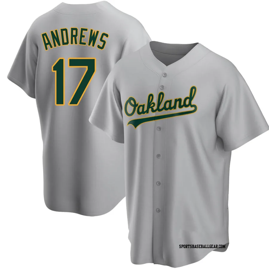 Mike Andrews Men's Oakland Athletics Gray Replica Road Jersey