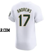 Mike Andrews Men's Oakland Athletics White Elite Home Jersey