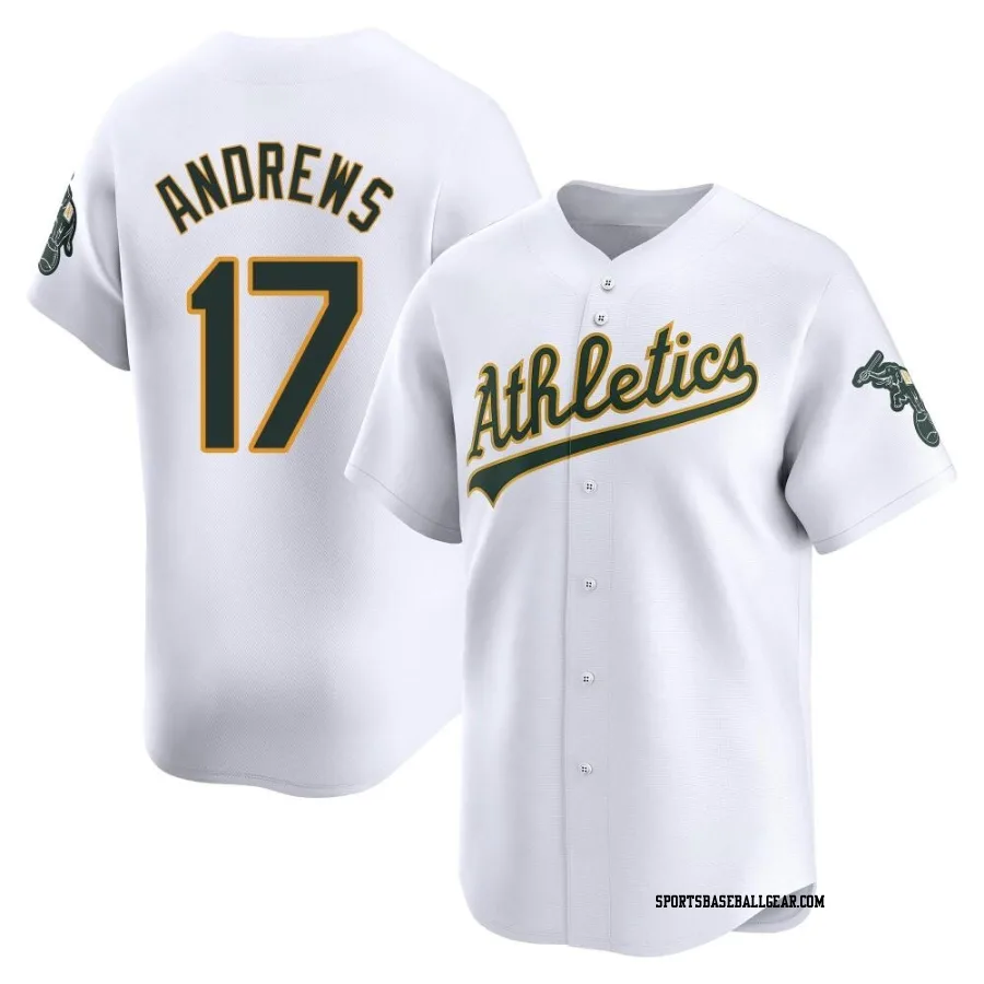 Mike Andrews Men's Oakland Athletics White Limited Home Jersey