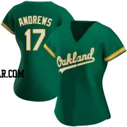 Mike Andrews Women's Oakland Athletics Green Authentic Kelly Alternate Jersey