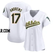 Mike Andrews Women's Oakland Athletics White Limited Home Jersey