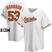 Mike Baumann Men's Baltimore Orioles White Replica Home Jersey