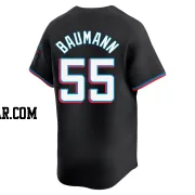 Mike Baumann Men's Miami Marlins Black Limited Alternate Jersey