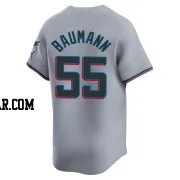 Mike Baumann Men's Miami Marlins Gray Limited Road Jersey