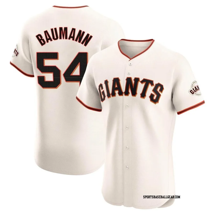 Mike Baumann Men's San Francisco Giants Cream Elite Home Jersey