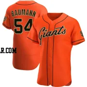 Mike Baumann Men's San Francisco Giants Orange Authentic Alternate Jersey