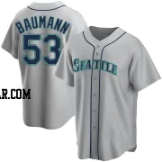 Mike Baumann Men's Seattle Mariners Gray Replica Road Jersey