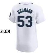 Mike Baumann Men's Seattle Mariners White Elite Home Jersey