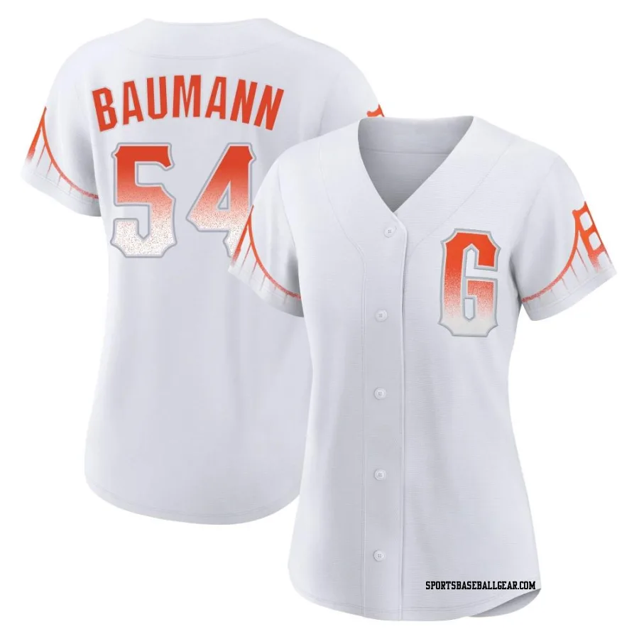 Mike Baumann Women's San Francisco Giants White Authentic 2021 City Connect Jersey