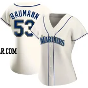 Mike Baumann Women's Seattle Mariners Cream Authentic Alternate Jersey