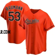 Mike Baumann Youth Baltimore Orioles Orange Replica Alternate Jersey