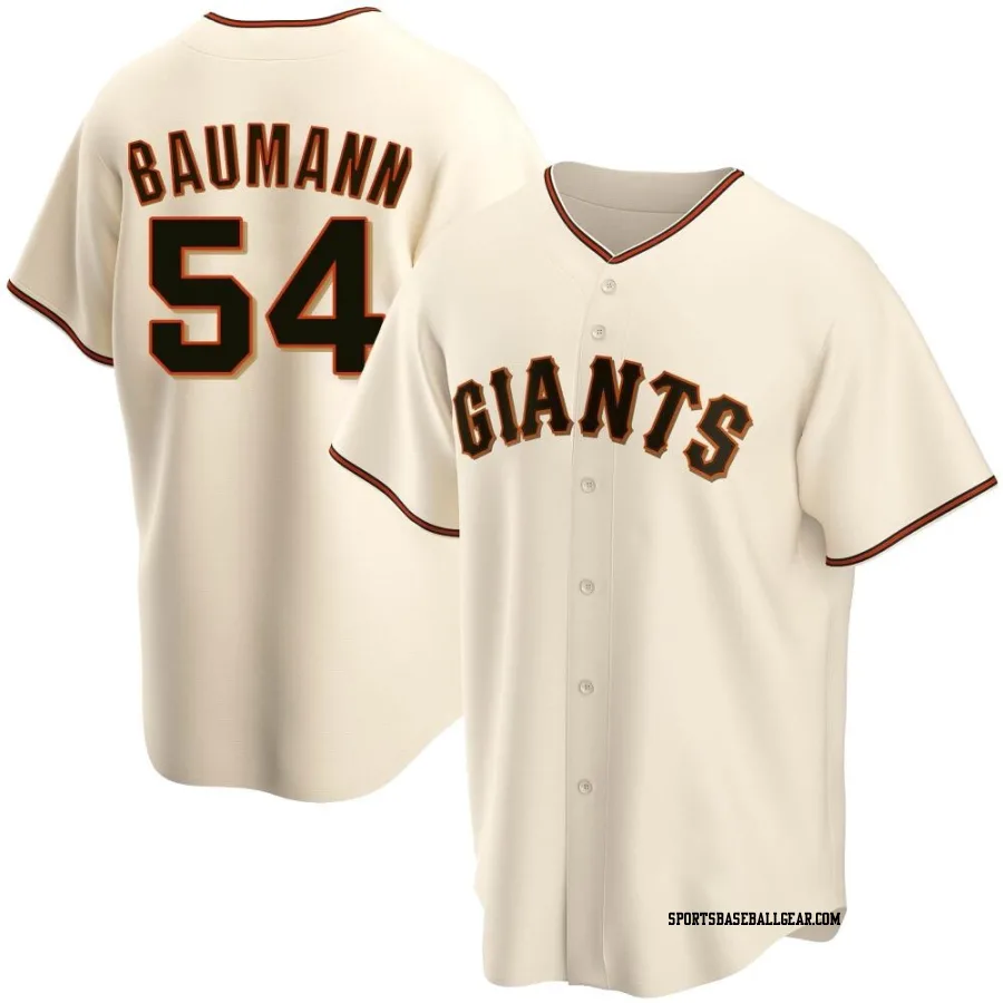 Mike Baumann Youth San Francisco Giants Cream Replica Home Jersey