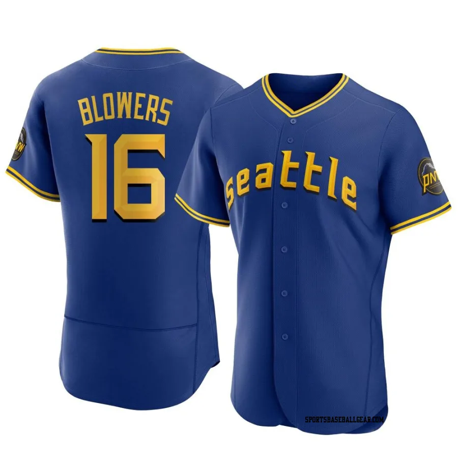 Mike Blowers Men's Seattle Mariners Royal Authentic 2023 City Connect Jersey