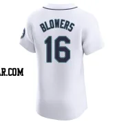 Mike Blowers Men's Seattle Mariners White Elite Home Jersey