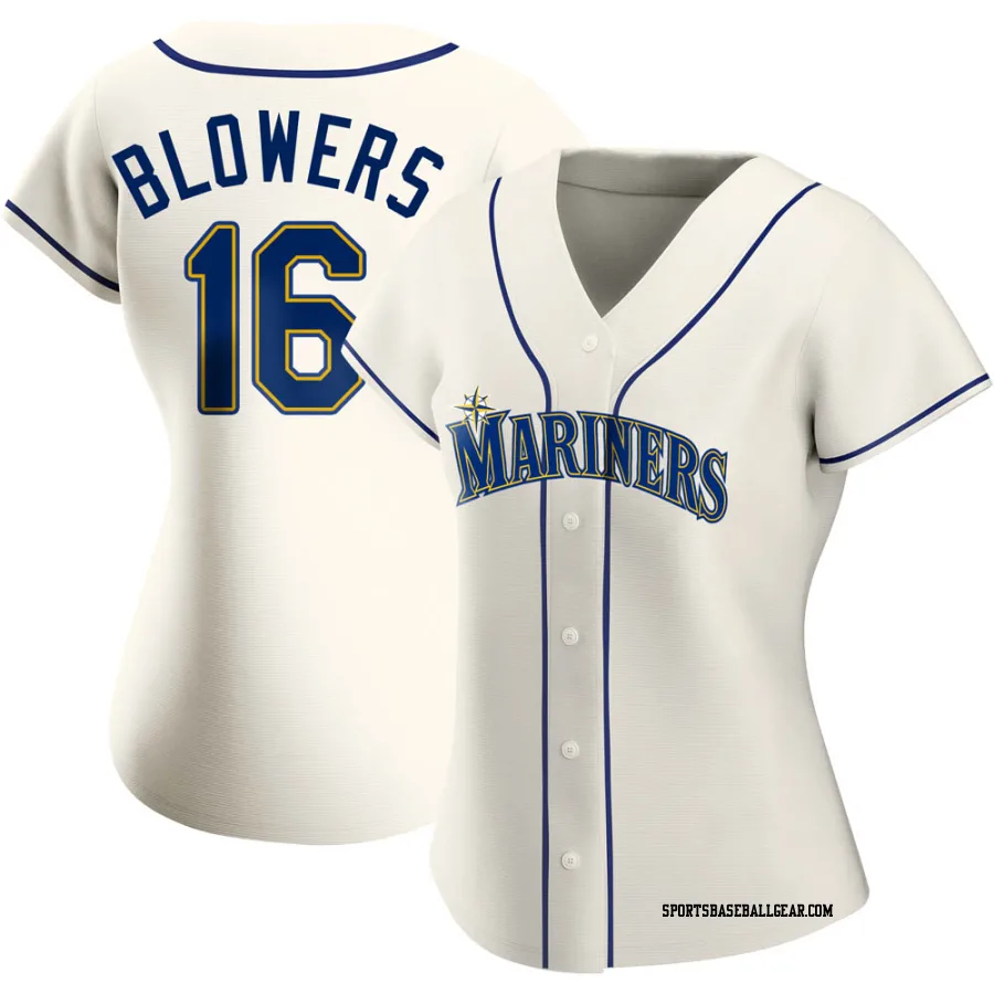 Mike Blowers Women's Seattle Mariners Cream Replica Alternate Jersey