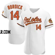 Mike Bordick Men's Baltimore Orioles White Authentic Home Jersey