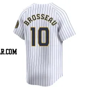 Mike Brosseau Men's Milwaukee Brewers White Limited Alternate Jersey