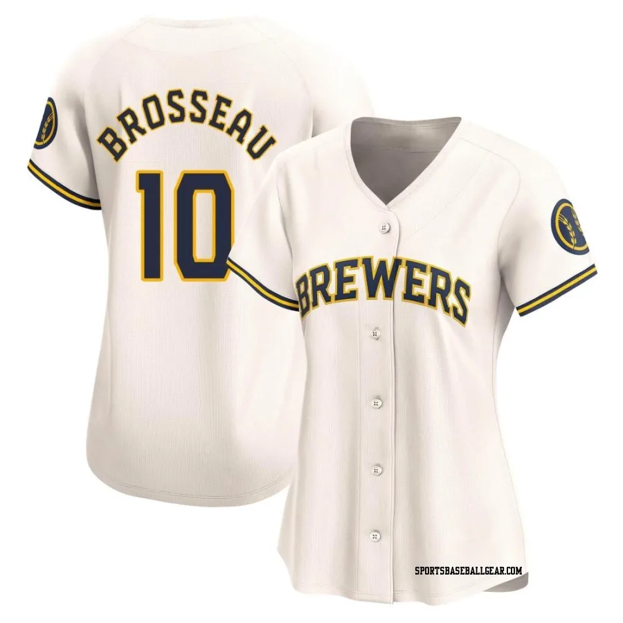 Mike Brosseau Women's Milwaukee Brewers Cream Limited Home Jersey