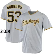 Mike Burrows Men's Pittsburgh Pirates Gray Replica Road Jersey