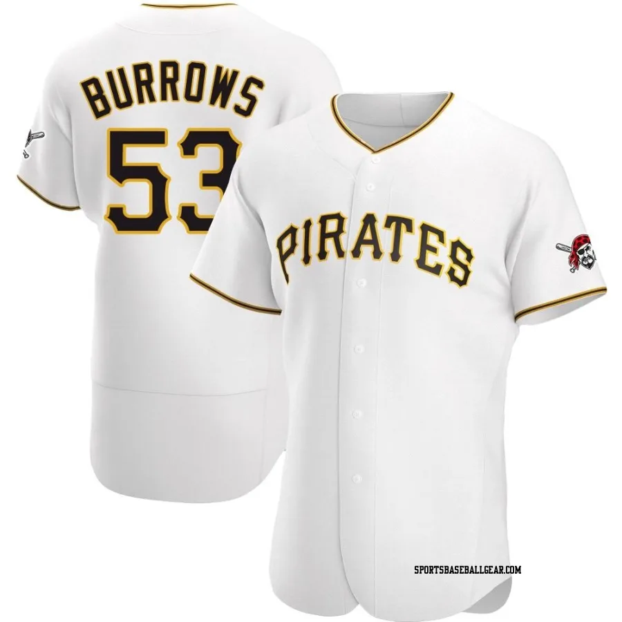 Mike Burrows Men's Pittsburgh Pirates White Authentic Home Jersey