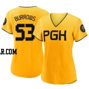 Mike Burrows Women's Pittsburgh Pirates Gold Authentic 2023 City Connect Jersey