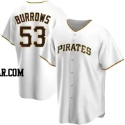 Mike Burrows Youth Pittsburgh Pirates White Replica Home Jersey