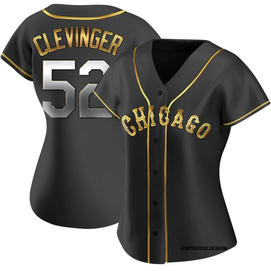 Mike Clevinger Women's Chicago White Sox Black Golden Replica Alternate Jersey