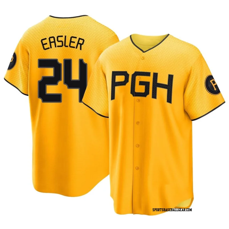 Mike Easler Men's Pittsburgh Pirates Gold Replica 2023 City Connect Jersey