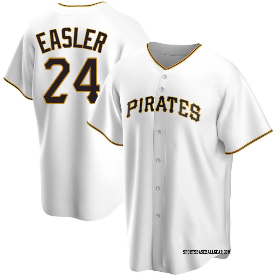 Mike Easler Men's Pittsburgh Pirates White Replica Home Jersey