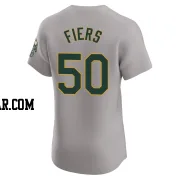 Mike Fiers Men's Oakland Athletics Gray Elite Road Jersey