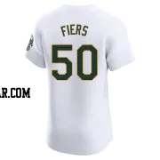 Mike Fiers Men's Oakland Athletics White Elite Home Jersey