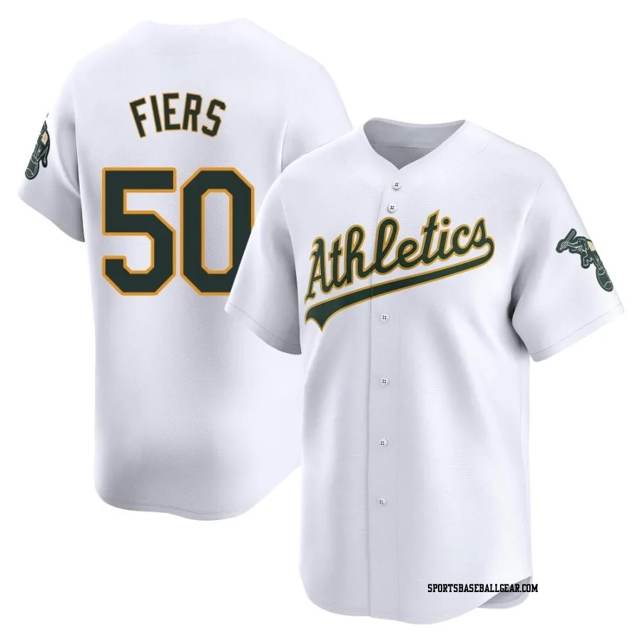 Mike Fiers Youth Oakland Athletics White Limited Home Jersey