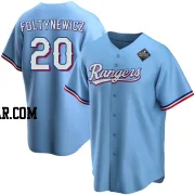 Mike Foltynewicz Men's Texas Rangers Light Blue Replica Alternate 2023 World Series Jersey