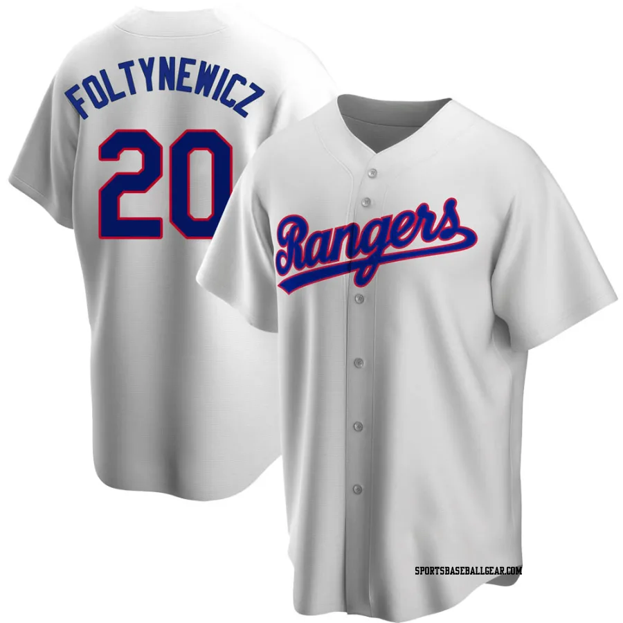 Mike Foltynewicz Youth Texas Rangers White Replica Home Cooperstown Collection Jersey