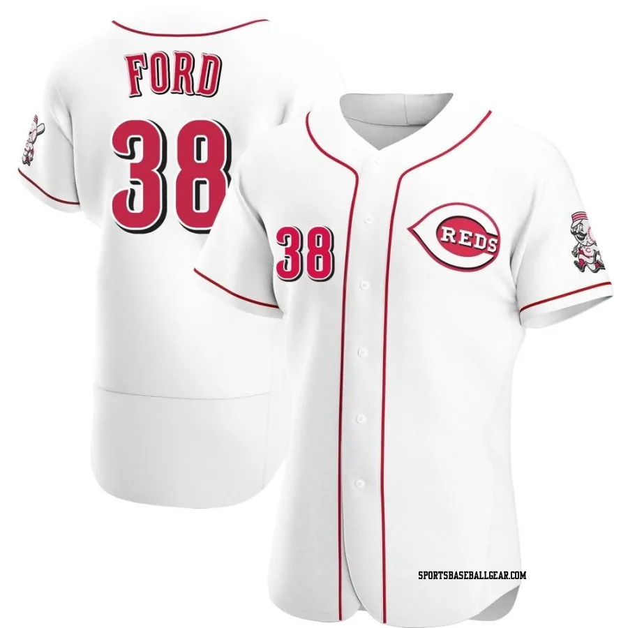 Mike Ford Men's Cincinnati Reds White Authentic Home Jersey