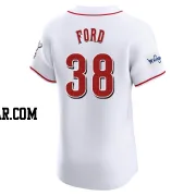 Mike Ford Men's Cincinnati Reds White Elite Home Patch Jersey