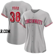 Mike Ford Women's Cincinnati Reds Gray Authentic Road Jersey