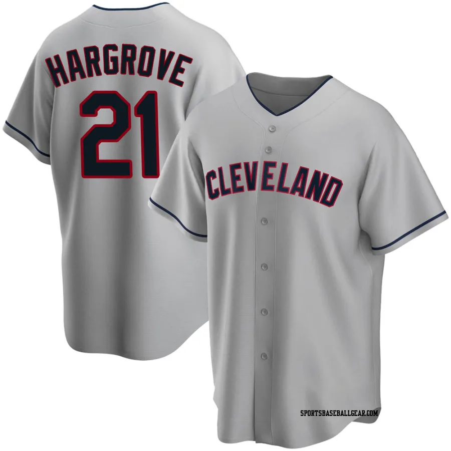 Mike Hargrove Men's Cleveland Guardians Gray Replica Road Jersey