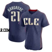 Mike Hargrove Men's Cleveland Guardians Navy Elite 2024 City Connect Jersey