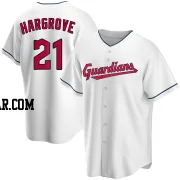 Mike Hargrove Men's Cleveland Guardians White Replica Home Jersey