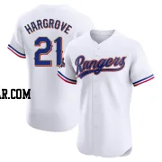 Mike Hargrove Men's Texas Rangers Gold Elite White 2024 Collection Jersey